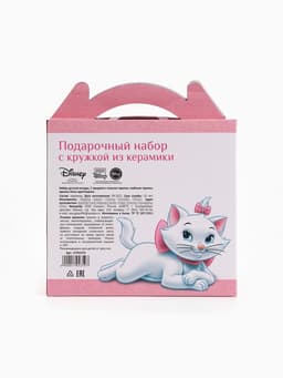 Набор посуды керамической детской, 3 предмета: кружка 200 мл, тарелка 19 см, салатник 250 мл, «Кошечка Мари», Коты Аристократы