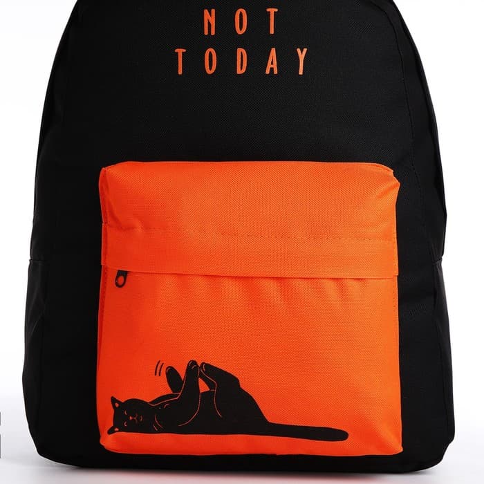 Рюкзак школьный, отдел на молнии, наружный карман, чёрный