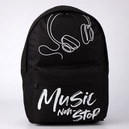 Рюкзак школьный, отдел на молнии, наружный карман, чёрный