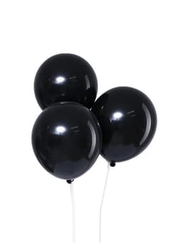 Воздушные шары латексные 12", пастель, 5 шт., чёрные