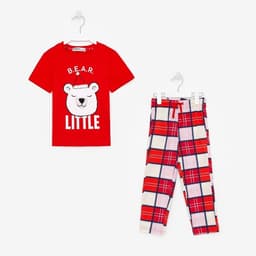 Пижама новогодняя детская KAFTAN «Bear» размер 28 (86-92)