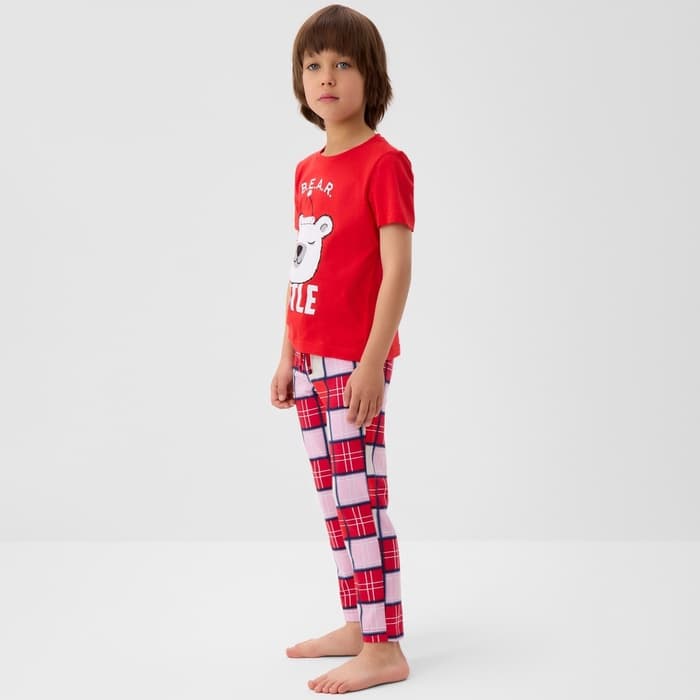 Пижама новогодняя детская KAFTAN «Bear» размер 30 (98-104)