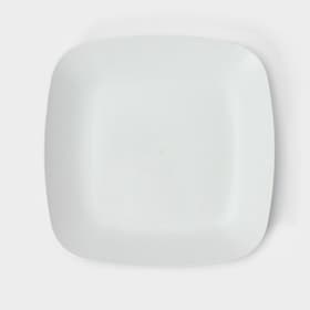 Тарелка Альтернатива «Квадро», 22×22 см, пластик, белая, бежевая