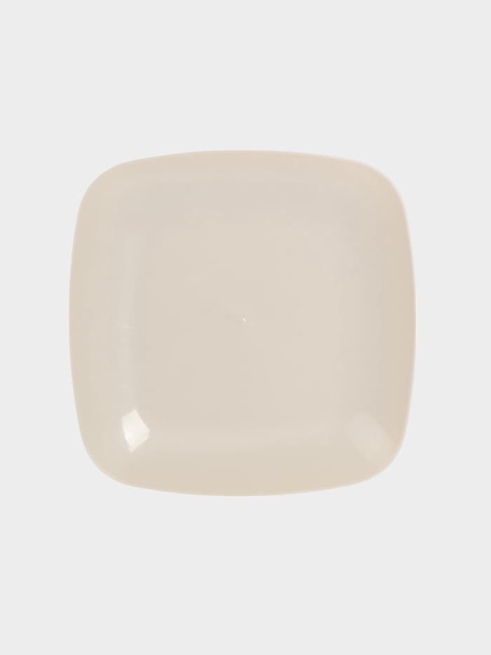 Тарелка Альтернатива «Квадро», 22×22 см, пластик, белая, бежевая