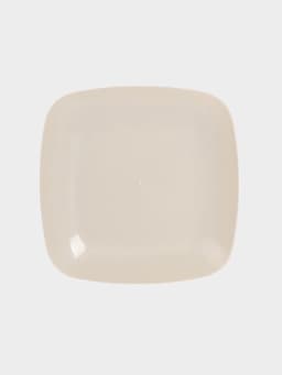 Тарелка Альтернатива «Квадро», 22×22 см, пластик, белая, бежевая