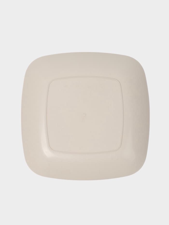 Тарелка Альтернатива «Квадро», 22×22 см, пластик, белая, бежевая
