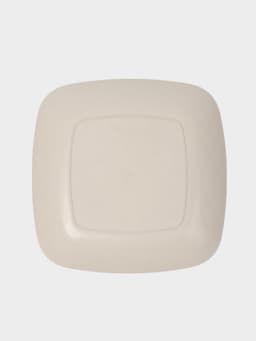 Тарелка Альтернатива «Квадро», 22×22 см, пластик, белая, бежевая