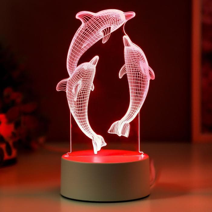 Светильник «Дельфины» LED RGB от сети RISALUX