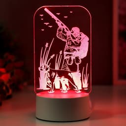 Светильник 3D RISALUX «Охотник», LED-ночник, RGB, от сети, 9.5×10×19.5 см