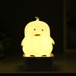 Фигурка светящаяся RISALUX «Утёнок», LED-ночник, от батареек 4×АА, USB, RGB, 9×9×15.5 см, МИКС