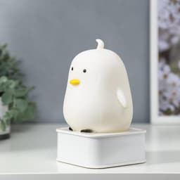 Фигурка светящаяся RISALUX «Утёнок», LED-ночник, от батареек 4×АА, USB, RGB, 9×9×15.5 см, МИКС