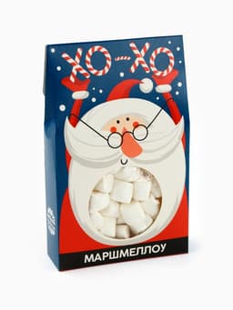 Маршмеллоу в коробке ХО-ХО, со вкусом пломбира, 55 г