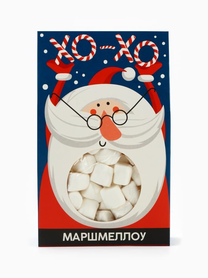 Маршмеллоу в коробке ХО-ХО, со вкусом пломбира, 55 г