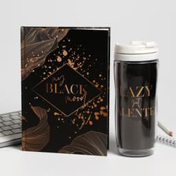 Подарочный набор My Black mood, ежедневник, термостакан