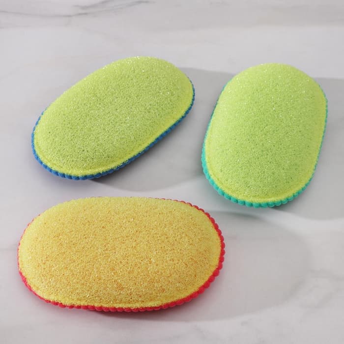 Губка для тела с массажным слоем, МИКС