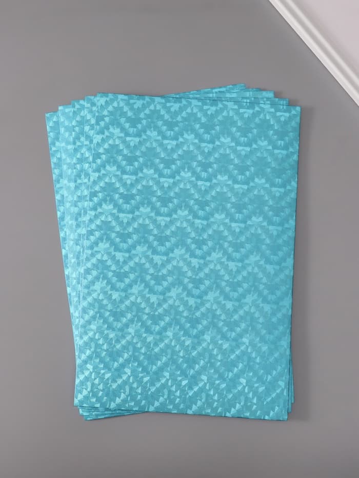Фоамиран металлизированный «Вспышка голубая», 2 мм, формат А4, набор 5 листов