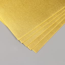 Фоамиран металлизированный «Золотой» 2 мм формат А4 набор 5 листов