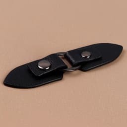 Застёжка-клевант, с кнопкой, 10.5×2.6 см, 3 шт., цвет чёрный