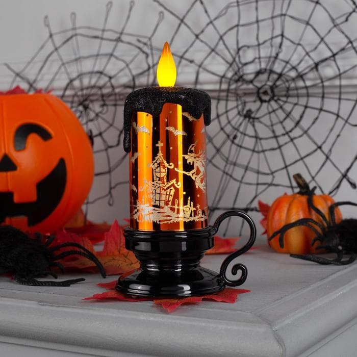 Светодиодная фигура «Свеча золотая» 6×15×6 см, пластик, батарейки AG13×3 (нет в комплекте), свечение тёплое белое