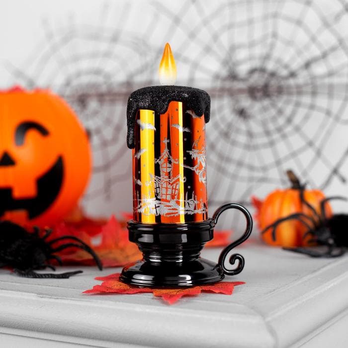 Светодиодная фигура «Свеча золотая» 6×15×6 см, пластик, батарейки AG13×3 (нет в комплекте), свечение тёплое белое