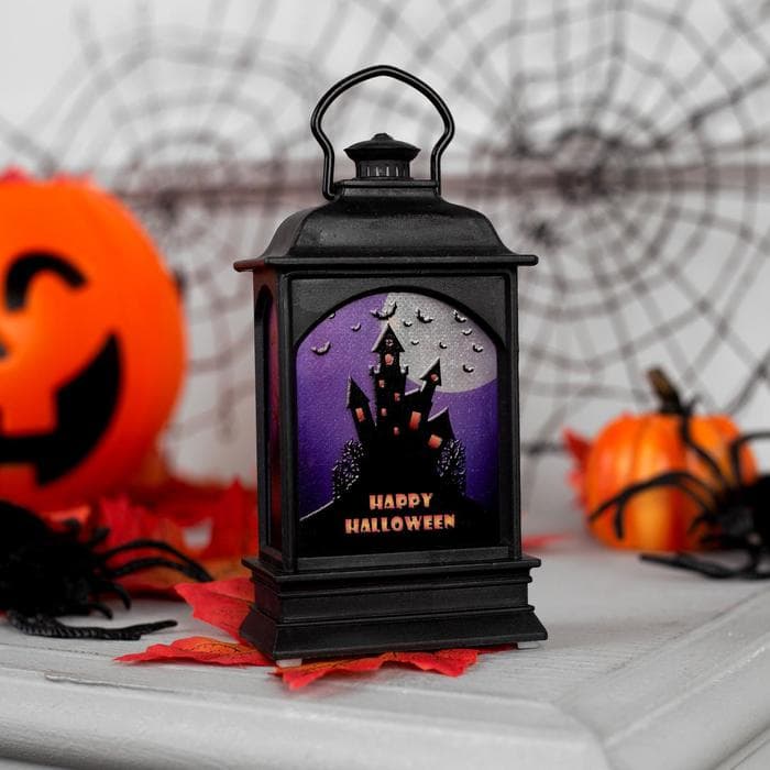 Светодиодная фигура «Фонарь с замком» 6×13×4 см, пластик, от батареек AG13×3, свечение тёплое белое