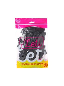Воздушные шары латексные 12", пастель, 25 шт., чёрные