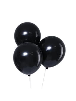 Воздушные шары латексные 12", пастель, 100 шт., чёрные
