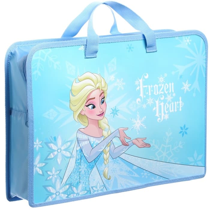 Папка пластиковая с ручками А4, на молнии, 7.5×33×26 см, «Холодное сердце»