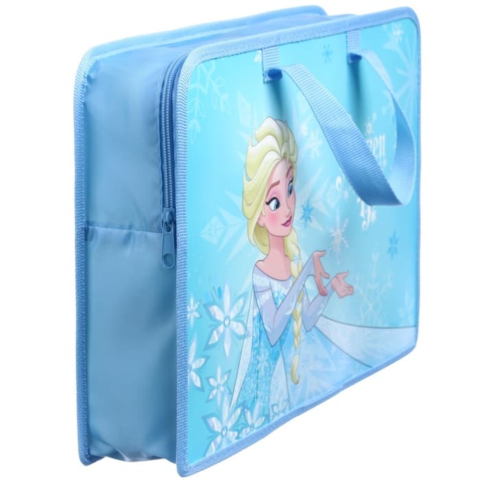 Папка пластиковая с ручками А4, на молнии, 7.5×33×26 см, «Холодное сердце»