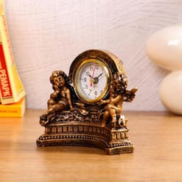 Часы настольные интерьерные «Ангелы», 14×7×12.5 см, циферблат d=4.7 см