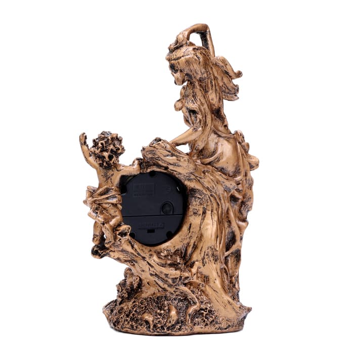Часы настольные «Каминные. Мать и дитя», 14×10×25 см, d=6 см, от батарейки 1×АА