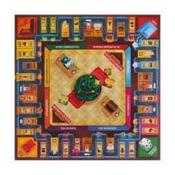 Новогодняя настольная игра «Новый год: MONEY POLYS. Фабрика Деда Мороза», 60 карт, 44 фигурки, 6 фишек, 2 кубика, 10+