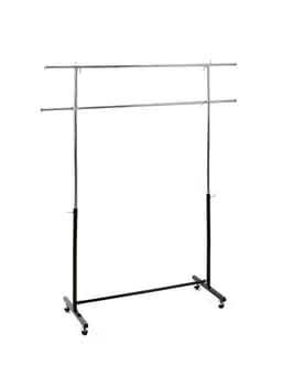 Вешало П-образное c двумя перекладинами 120-183×43×97-190 см, чёрное