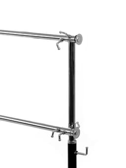 Вешало П-образное c двумя перекладинами 120-183×43×97-190 см, чёрное