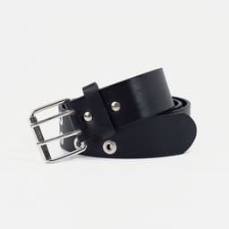 Ремень женский с люверсами, 110×3.6 см, пряжка металл, серебристая, чёрный