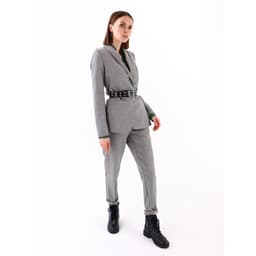 Ремень женский с люверсами, 110×3.6 см, пряжка металл, серебристая, чёрный