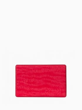 Обложка для проездного, пропуска, с тиснением, ярко-розовая