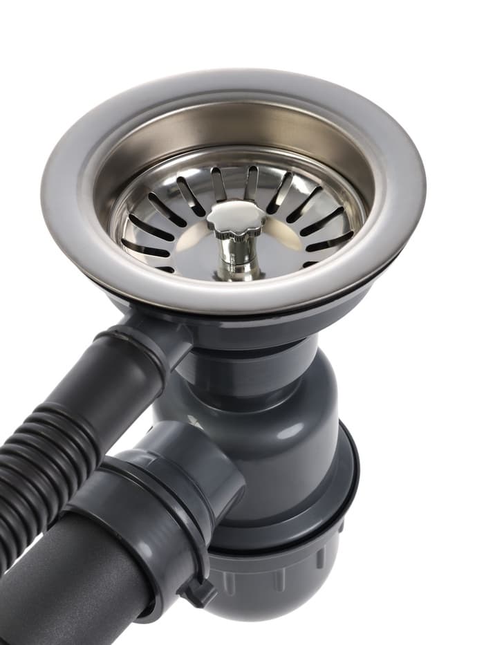 Мойка кухонная MIXLINE 531266, врезная, толщина 0.6 мм, 38×38×15 см, вып. 3 1/2", с сифоном