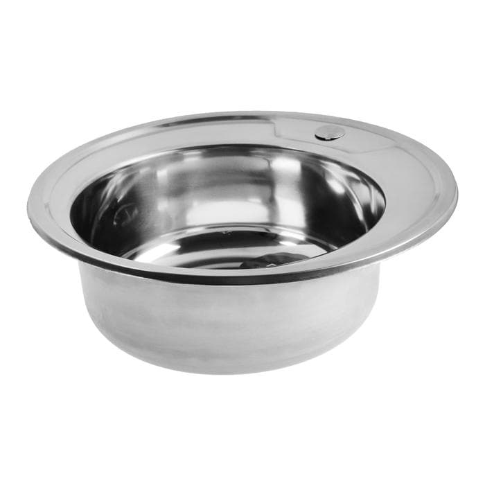 Мойка кухонная MIXLINE 528182, врезная, толщина 0.6 мм, 49×49×17 см, вып. 3 1/2", с сифоном