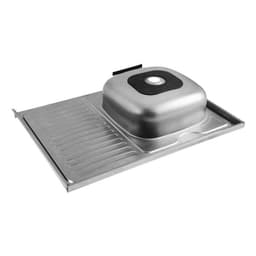 Мойка кухонная MIXLINE 527970, накладная, толщина 0.4 мм, 80×60×16 см, левая, выпуск 1 1/2"