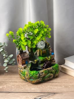 Фонтан настольный «Домик у пруда», 13×17×27 см, с подсветкой