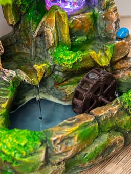 Фонтан настольный «Домик у пруда», 13×17×27 см, с подсветкой