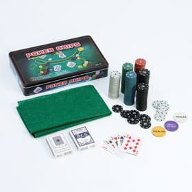 Покер, набор для игры (карты 2 колоды, фишки 300 шт.), с номиналом