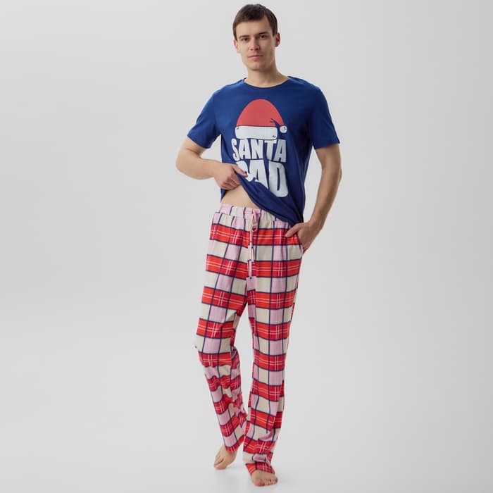 Пижама мужская KAFTAN Santa team, размер 48