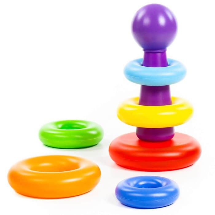 Пирамидка «Колечко-шар», 8 элементов, 24 см