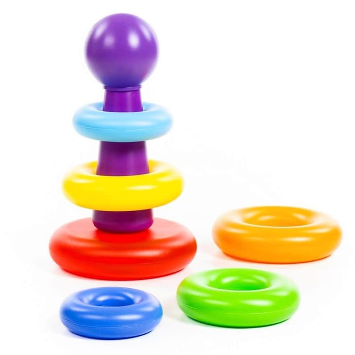 Пирамидка «Колечко-шар», 8 элементов, 24 см