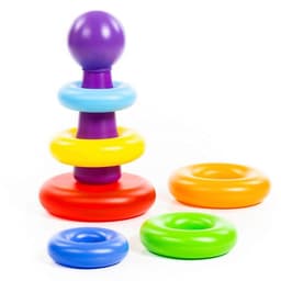 Пирамидка «Колечко-шар», 8 элементов, 24 см