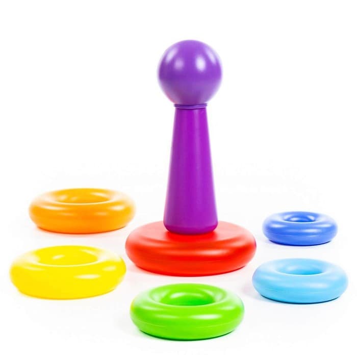 Пирамидка «Колечко-шар», 8 элементов, 24 см