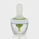 Ёмкость для масла, d=10 см, с кисточкой, стекло, белая