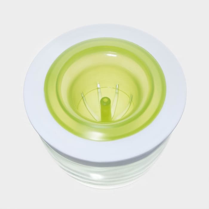 Ёмкость для масла, d=10 см, с кисточкой, стекло, белая